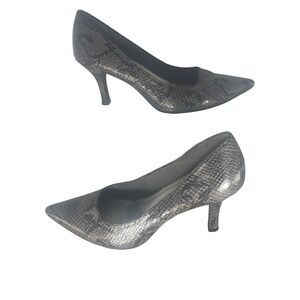 Comfort Plus Predictions Snake Print Heels Women Size 8 1/2 Pointed Toe Stiletto